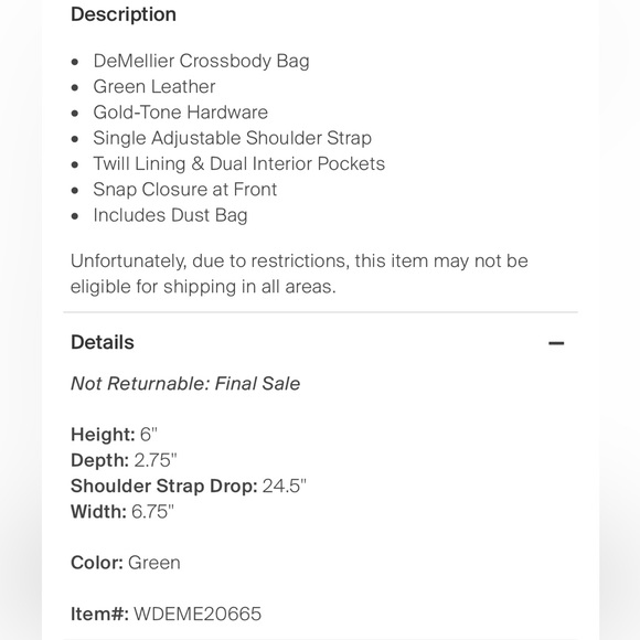 DeMellier Crossbody Bag - Picture 6 of 10